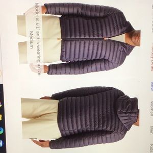 New Channel Quilt Puffer Jacket-Save the Duck Brand Men’s XL Navy